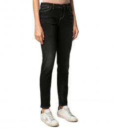 Emporio Armani Black Stretch-Fit Low-Waist Jeans
