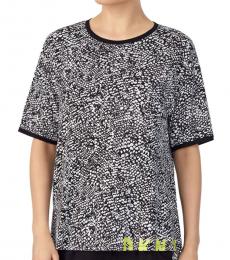 DKNY Black Print Abstract-Print Pajama T-Shirt