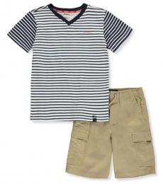 DKNY 2 Piece T-Shirt/Shorts Set (Little Boys)