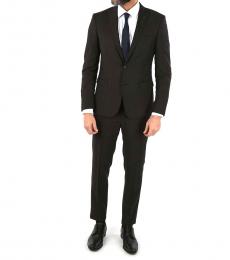 Corneliani Dark Grey   Wool Single Breasted Reset Suit