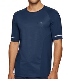 Navy Blue Logo Slim-Fit T-Shirt