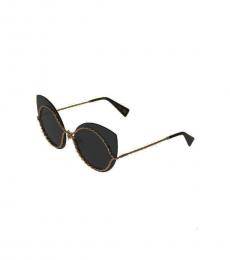 Black Gold Cat Eye Sunglasses