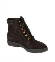 Ralph Lauren Dark Brown Mikelle Suede Boots