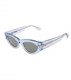 Bottega Veneta Light Blue Cat-Eye Sunglasses