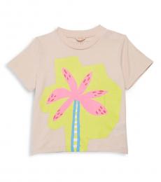 Baby Girls Pink Palm Graphic T-Shirt