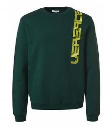 Versace Collection Dark Green Logo Pullover Sweater