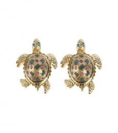 Betsey Johnson Gold Turtle Earrings