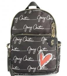 Juicy Couture Black Love Letters Large Backpack