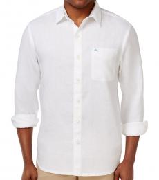 Tommy Bahama White Sea Glass Breezer Linen Shirt