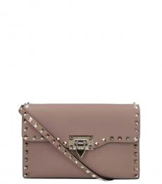 Valentino Garavani Beige Rockstud Small Crossbody