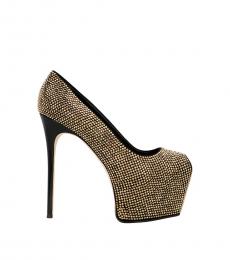 Giuseppe Zanotti Gold Silver Rhinestones Liza Pumps