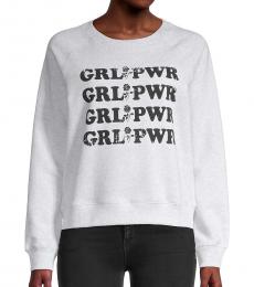 Rebecca Minkoff Light Grey Girl Power Sweatshirt