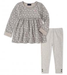 Calvin Klein 2 Piece Tunic/Leggings Set (Baby Girls)