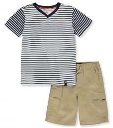 DKNY 2 Piece T-Shirt/Shorts Set (Little Boys)