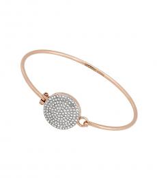 Michael Kors Rose Gold Crystal Pave Disc Bracelet