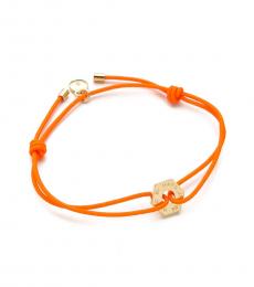 Orange Friendship Bolt Cord Bracelet