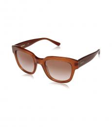 Orange Gradient Rectangular Sunglasses