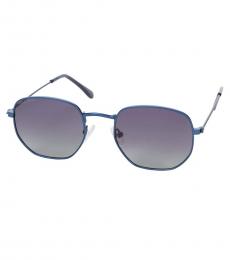 Navy Blue Logo Sunglasses