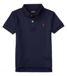 Little Boys French Navy Moisture-Wicking Polo