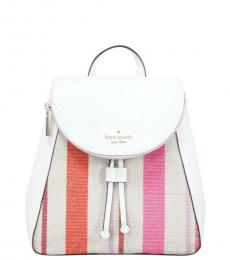 White Leila Small Backpack