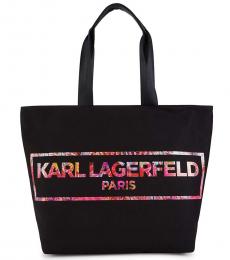 Karl Lagerfeld Black Kristen Large Tote