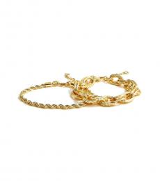 Golden Chain Bracelets Set