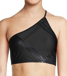 Calvin Klein Black One-Shoulder Bikini Top