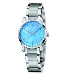 Calvin Klein Silver City Blue Dial Watch