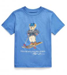 Ralph Lauren Little Boys Indigo Sky Polo Bear T-Shirt