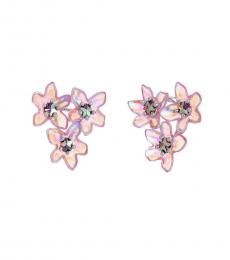 Betsey Johnson Light Pink Flower Cluster Earrings