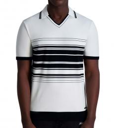Karl Lagerfeld Blackwhite Johnny Collar Striped Polo