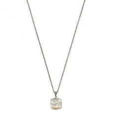 Silver Mop Stone Necklace