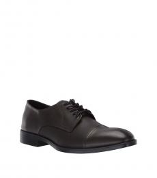 Calvin Klein Dark Brown Conner Small Grid Lace Ups