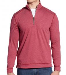 Tommy Bahama Red-Ferrara Flip Half Zip Pullover