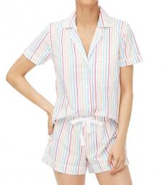 J.Crew Multi Color Printed Short-Sleeve Pajama Set