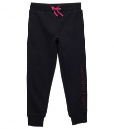 Calvin Klein Girls Anthracite Shine Sequin Logo Joggers
