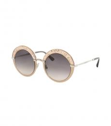 Jimmy Choo Natural Gradient Round Sunglasses