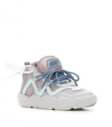 Off-White Violet Cornflower Fabric Sneakers