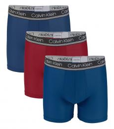 Multicolor 3-Pack Solid Boxer Briefs