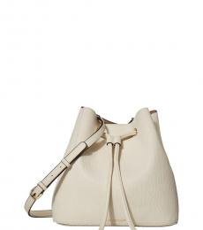 Calvin Klein White Gabrianna Novelty Small Bucket Bag