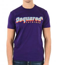 Dark Purple Printed Cool Fit T-Shirt