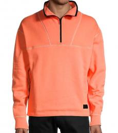 Peach Cotton-Blend Pullover Jacket