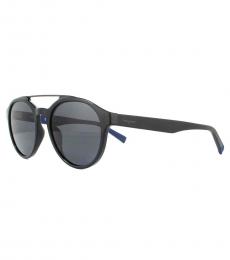 Salvatore Ferragamo Black Signature Aviator Sunglasses
