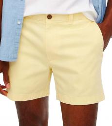 Light Yellow Cotton Flex Khaki Short