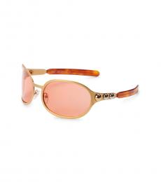 Chloe Peach Round Sunglasses