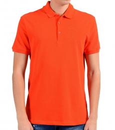 Versace Collection Orange Short Sleeve Polo