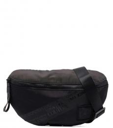 Black Solid Medium Crossbody Bag