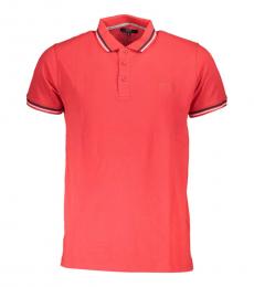 Cavalli Class Red Contrast Logo Polo