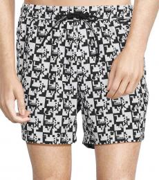Karl Lagerfeld Blackwhite All Over Printed Shorts