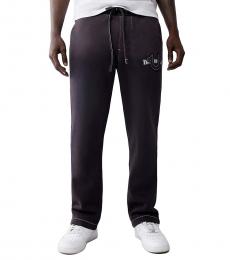 True Religion Black Horseshoe Straight Sweat Pant
